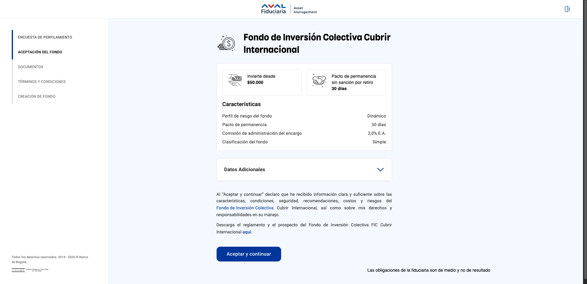 Detalles del fondo